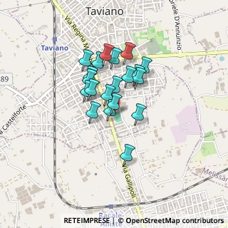 Mappa Largo Mazzola, 73057 Taviano LE, Italia (0.3375)