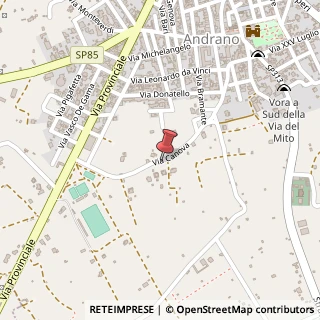 Mappa Via Vecchia per Tricase, 13, 73032 Andrano, Lecce (Puglia)