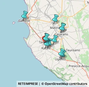Mappa Via Vittorio Emanuele III, 73057 Taviano LE, Italia (5.36909)