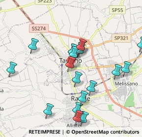 Mappa Via Vittorio Emanuele III, 73057 Taviano LE, Italia (2.22)