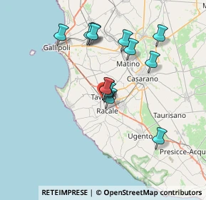 Mappa Via Camillo Benso Conte di Cavour, 73057 Taviano LE, Italia (6.94385)