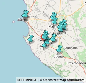 Mappa Via Camillo Benso Conte di Cavour, 73057 Taviano LE, Italia (6.0865)
