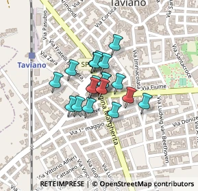 Mappa Via Camillo Benso Conte di Cavour, 73057 Taviano LE, Italia (0.126)