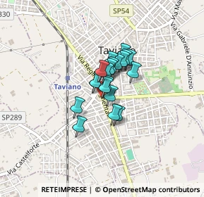 Mappa Via Camillo Benso Conte di Cavour, 73057 Taviano LE, Italia (0.241)