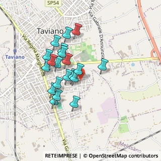 Mappa Via San Francesco D'Assisi, 73057 Taviano LE, Italia (0.414)