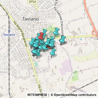 Mappa Via San Francesco D'Assisi, 73057 Taviano LE, Italia (0.25517)