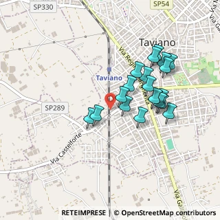 Mappa Via Castelforte, 73057 Taviano LE, Italia (0.444)