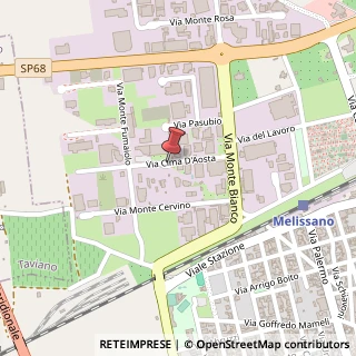 Mappa Via Cima D'aosta, 73040 Melissano, Lecce (Puglia)