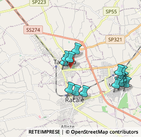 Mappa Via Santa Croce, 73057 Taviano LE, Italia (2.08714)