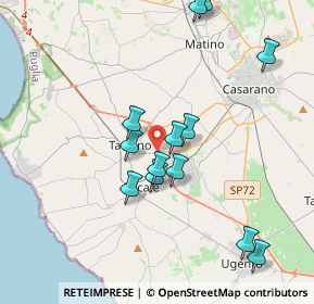 Mappa SP 68 Km1, 73057 Taviano LE, Italia (4.38071)