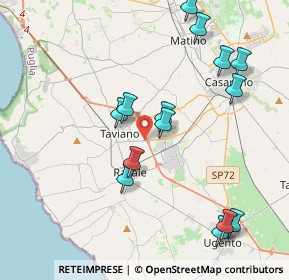 Mappa SP 68 Km1, 73057 Taviano LE, Italia (4.93267)