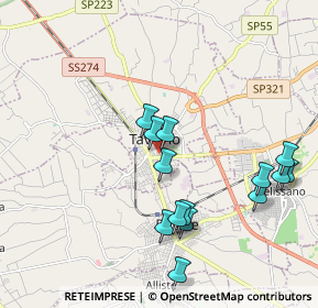 Mappa Via Generale Amelio, 73057 Taviano LE, Italia (2.175)