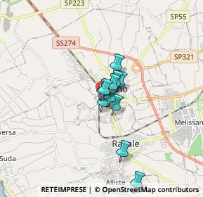 Mappa Via Giacomo Leopardi, 73057 Taviano LE, Italia (1.06455)