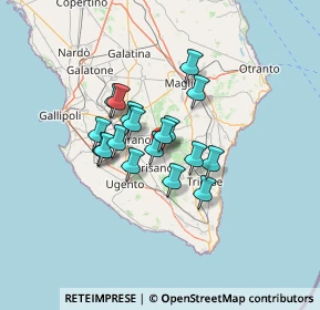 Mappa Via Padre Bernardo, 73049 Ruffano LE, Italia (9.78889)