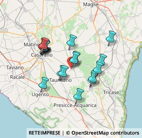 Mappa Via Padre Bernardo, 73049 Ruffano LE, Italia (6.4895)