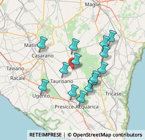 Mappa Via Padre Bernardo, 73049 Ruffano LE, Italia (6.59786)