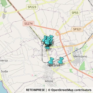 Mappa Via Tripoli, 73057 Taviano LE, Italia (0.58182)