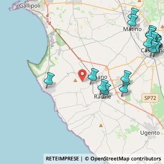 Mappa Contrada Melica, 73055 Racale LE, Italia (7.064)