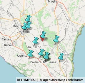 Mappa Via Roma, 73049 Ruffano LE, Italia (7.07667)