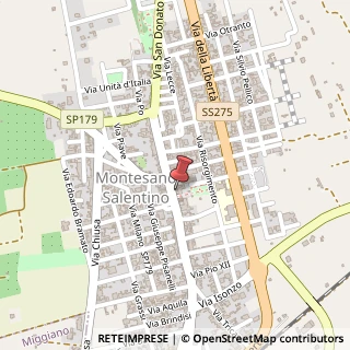 Mappa Piazza IV Novembre, 16, 73030 Montesano Salentino, Lecce (Puglia)