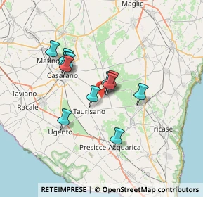 Mappa SP176, 73049 Ruffano LE, Italia (5.88167)