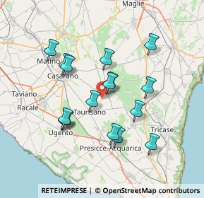 Mappa Via Giovanni Pascoli, 73049 Ruffano LE, Italia (7.10813)