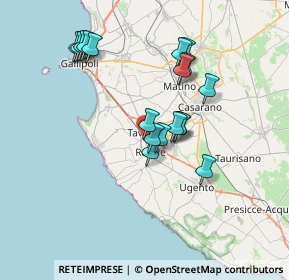 Mappa Via Giacomo Puccini, 73057 Taviano LE, Italia (7.01444)