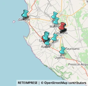 Mappa Via Giacomo Puccini, 73057 Taviano LE, Italia (6.379)