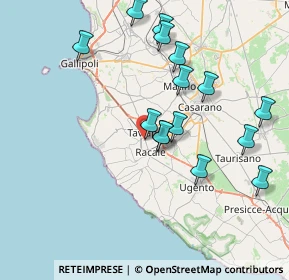 Mappa Via Giacomo Puccini, 73057 Taviano LE, Italia (8.34667)