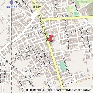 Mappa Via Regina Margherita, 213, 73057 Taviano, Lecce (Puglia)