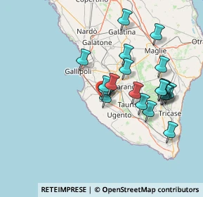 Mappa Da Padova, 73057 Taviano LE, Italia (14.771)