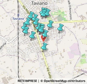 Mappa Da Padova, 73057 Taviano LE, Italia (0.4015)