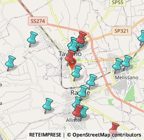 Mappa Da Padova, 73057 Taviano LE, Italia (2.184)