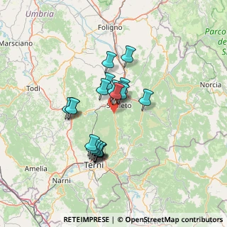 Mappa SS 3 Flaminia Km 154 + 890, 06049 Foligno PG, Italia (11.3335)