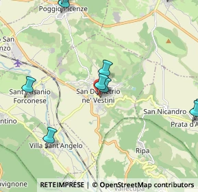 Mappa Via San Vincenzo de' Paoli, 67028 San Demetrio Ne' Vestini AQ, Italia (3.00917)