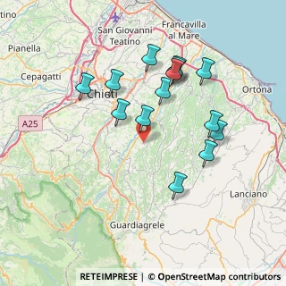 Mappa 66010 Vacri CH, Italia (7.425)