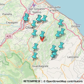 Mappa 66010 Vacri CH, Italia (7.65529)