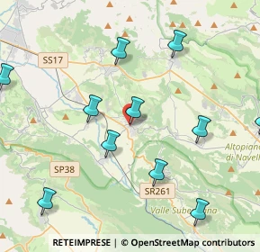 Mappa Via Colle, 67028 San Demetrio Ne' Vestini AQ, Italia (4.98182)