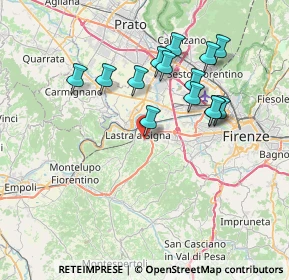 Mappa Via Madonna della Tosse, 50055 Lastra a Signa FI, Italia (7.10286)