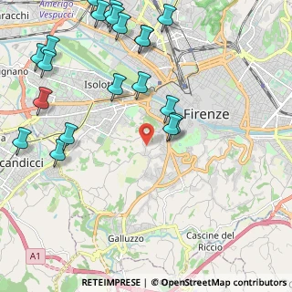 Mappa Via Piana, 50124 Firenze FI, Italia (2.8685)