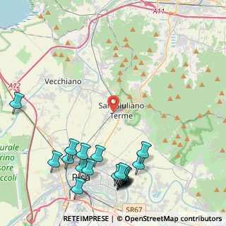 Mappa Via G. de Chirico San Giuliano Terme, 56017 San Giuliano Terme PI, Italia (5.8275)