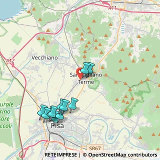 Mappa Via G. de Chirico San Giuliano Terme, 56017 San Giuliano Terme PI, Italia (4.47364)