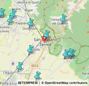 Mappa Piazza Antonio Gramsci, 56017 San Giuliano Terme PI, Italia (2.725)