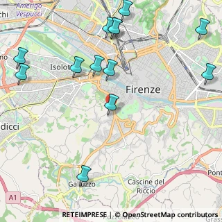 Mappa Via Ippolito Pindemonte, 50124 Firenze FI, Italia (2.80923)