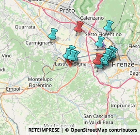 Mappa Via di Calcinaia, 50055 Lastra a Signa FI, Italia (6.24588)