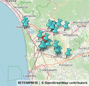 Mappa Largo Percy Bysshe Shelley S. Giuliano Terme, 56017 San Giuliano Terme PI, Italia (10.2845)