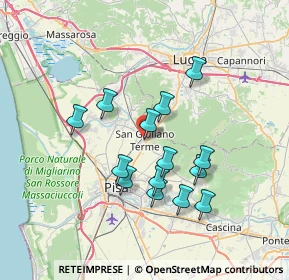 Mappa Largo Percy Bysshe Shelley S. Giuliano Terme, 56017 San Giuliano Terme PI, Italia (6.40071)