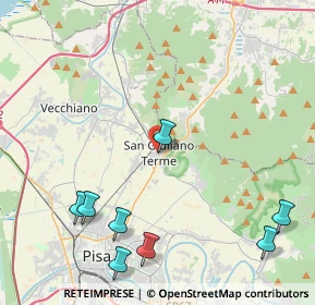 Mappa Via Roma San Giuliano Terme, 56017 San Giuliano Terme PI, Italia (7.266)