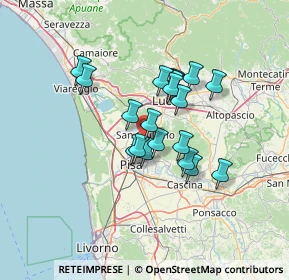 Mappa Via Martin Luther King San Giuliano Terme, 56017 San Giuliano Terme PI, Italia (10.336)