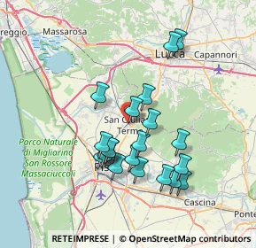 Mappa Via Martin Luther King San Giuliano Terme, 56017 San Giuliano Terme PI, Italia (6.6595)